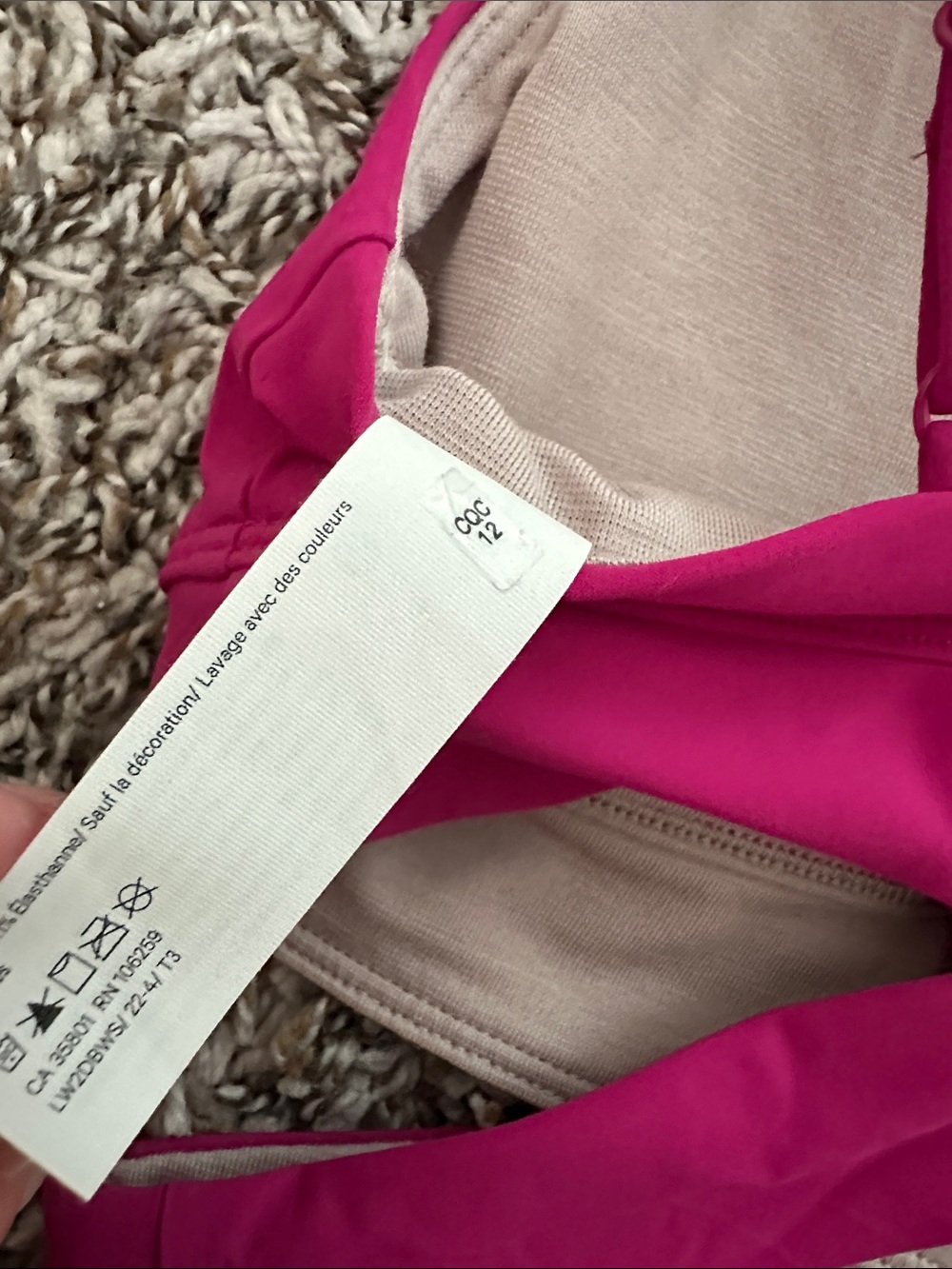 NWOT Lululemon Women's Fuchsia Wrap Bralette Size 4 - Picture 3 of 4